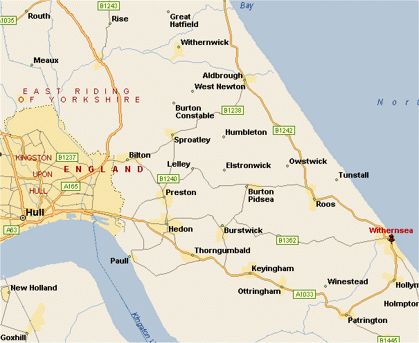 East Yorkshire Map