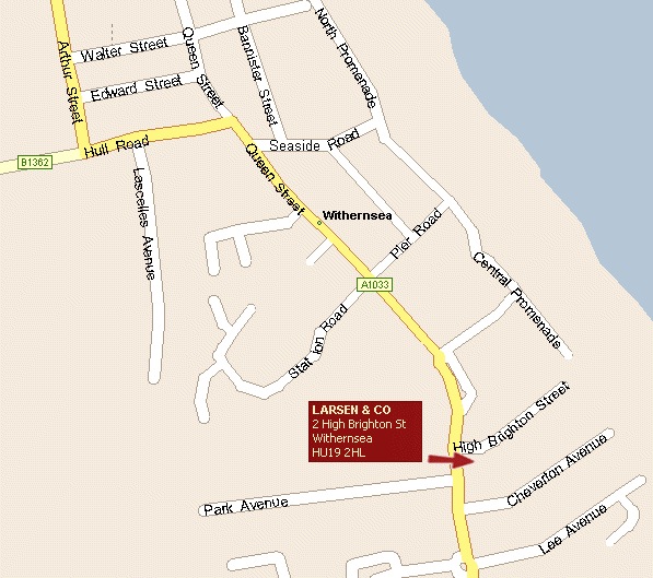Withernsea Street Map